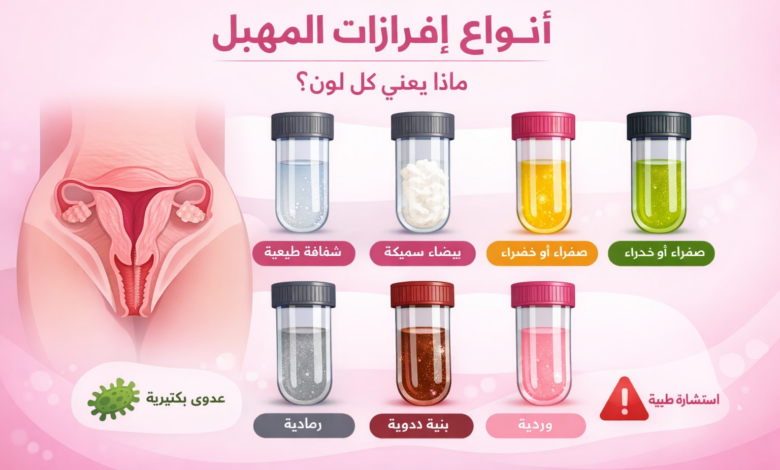 أنواع إفرازات المهبل بالصور والألوان: متى تكون طبيعية ومتى تدل على مرض؟